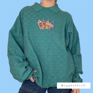 Vintage teal crewneck